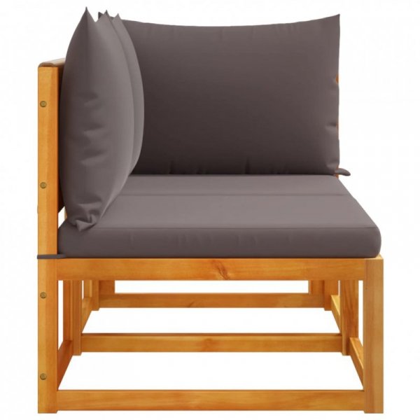 Sofa ogrodowa z poduszkami, 2-osobowa, lite drewno akacjowe