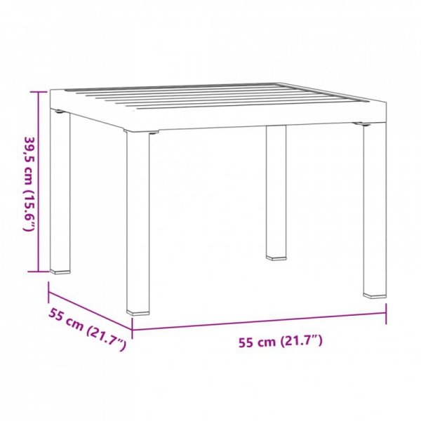 Stolik kawowy do ogrodu, czarny, 55x55x39,5 cm, malowana stal