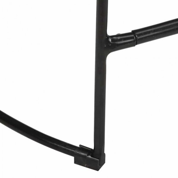 Hokery barowe 2 szt. Czarny 45x40x62 cm Drewno lite Mango