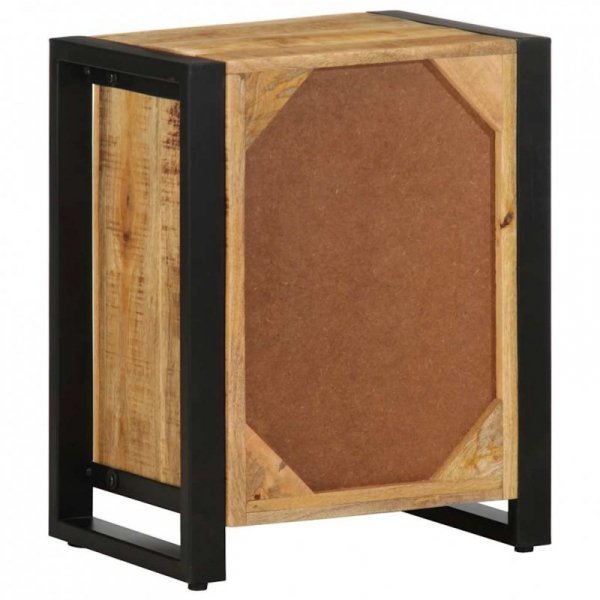 Szafka nocna, 40x30x50 cm, lite, surowe drewno mango