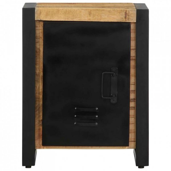Szafka nocna, 40 x 30 x 51 cm, surowe drewno mango