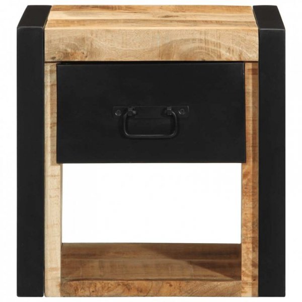Szafki nocne 2 szt. 40x35x40 cm Drewno lite surowe Mango