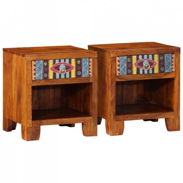 Szafka nocna 2 szt. 40x35x45 cm Drewno lite Akacja