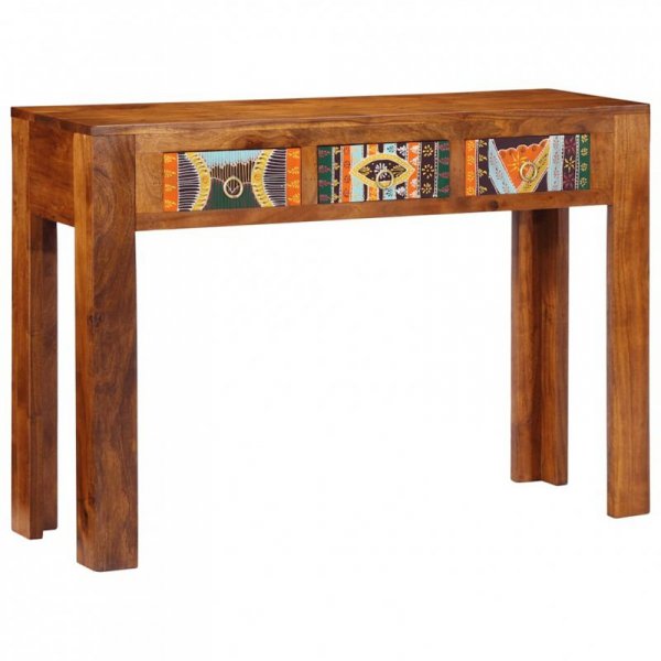 Stolik konsolowy, 110x35x75 cm, lite drewno akacjowe