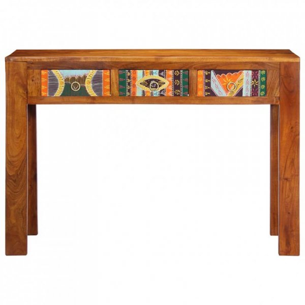 Stolik konsolowy, 110x35x75 cm, lite drewno akacjowe