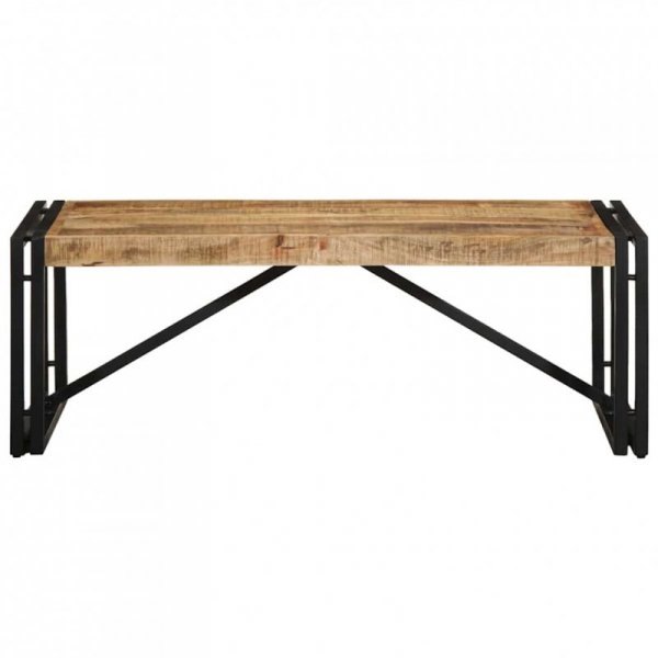 Stolik kawowy, 100x50x35 cm, surowe lite drewno mango