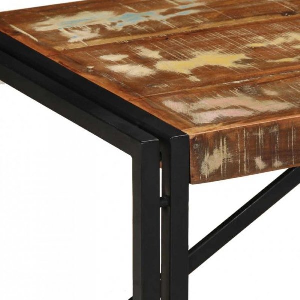 Stolik kawowy wielokolorowy 100x50x35 cm lite drewno odzyskane