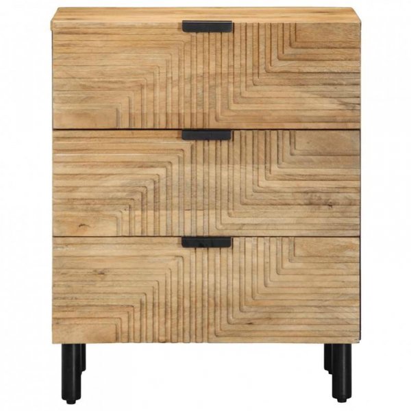 Szafka nocna Brązowa 50x33x60 cm Drewno lite Mango