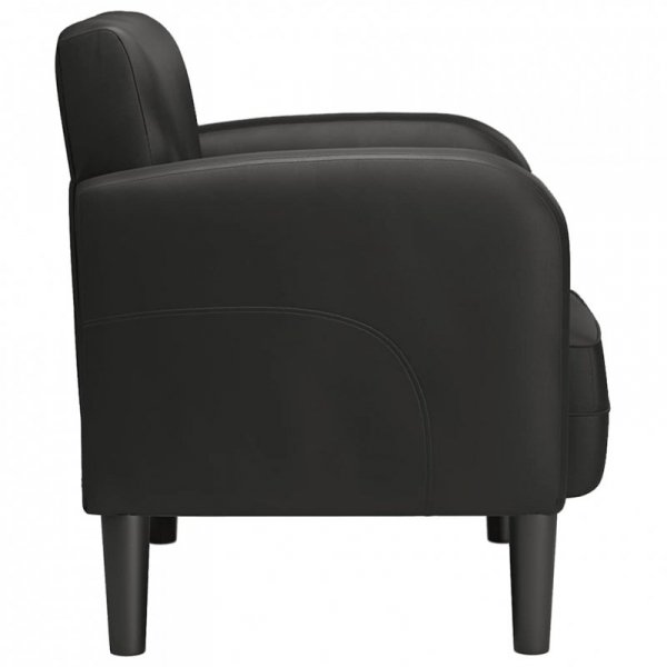 Sofa Fotel z Podłokietnikami Czarny 54 cm Skóra ekologiczna