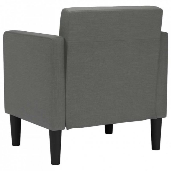 Sofa Fotel z Podłokietnikami Ciemnoszary 53 cm Tkanina