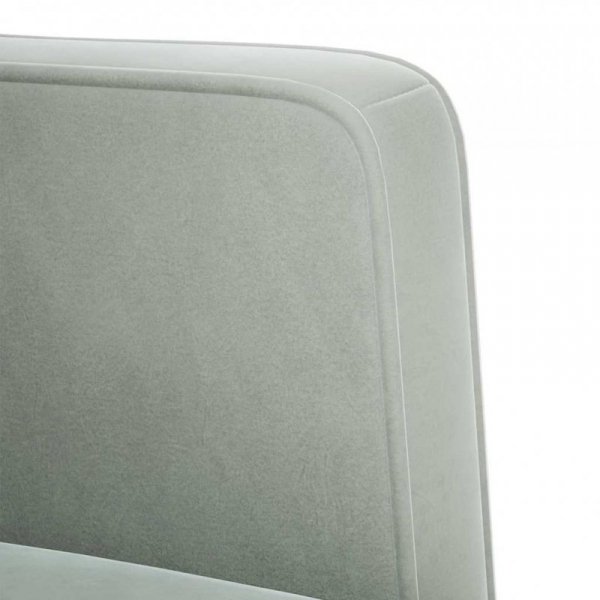 Sofa Fotel z Podłokietnikami Jasnoszary 53 cm Aksamit