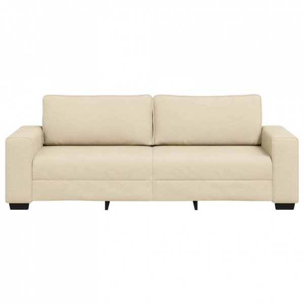 Sofa 3-osobowa, kremowa, 180 cm, tkaniną
