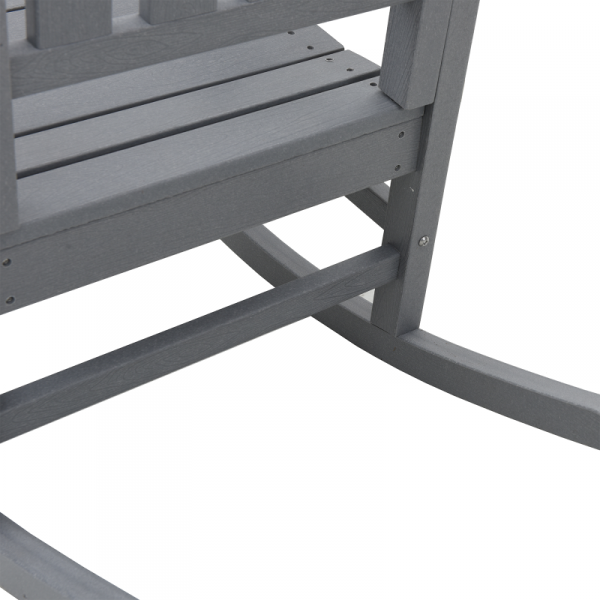 Krzesło Bujane  Jasnoszare 70x92x107 cm HDPE