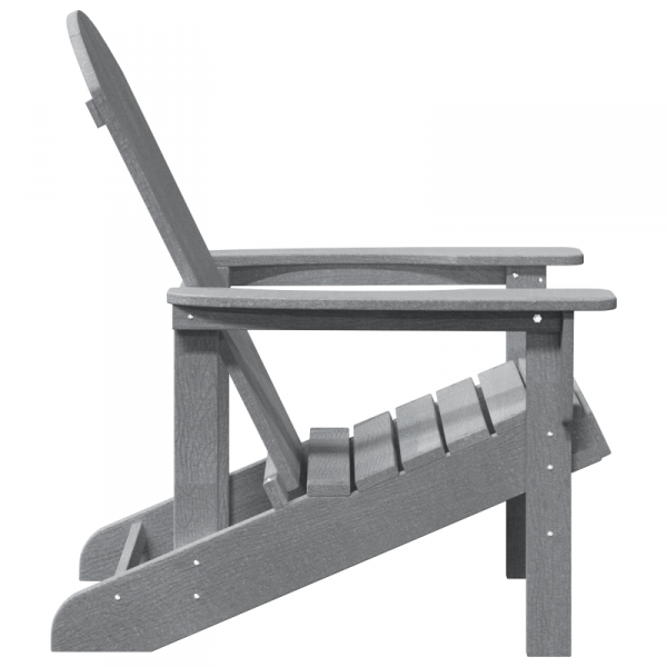 Krzesło Adirondack  Jasnoszare 74x82x91 cm HDPE