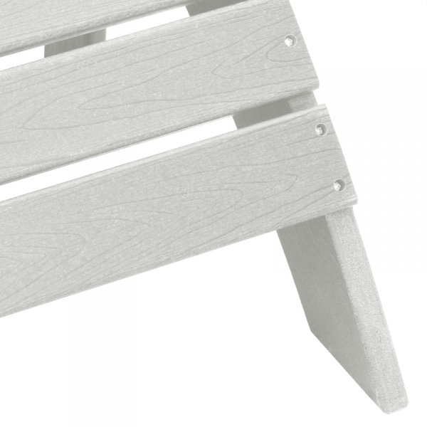 Krzesło Adirondack z podnóżkiem Białe HDPE