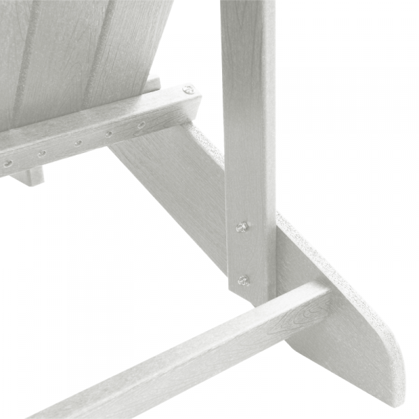 Krzesło Adirondack z podnóżkiem Białe HDPE