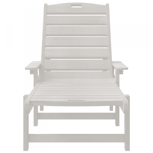 Leżak  Biały 53x162x98.5 cm HDPE