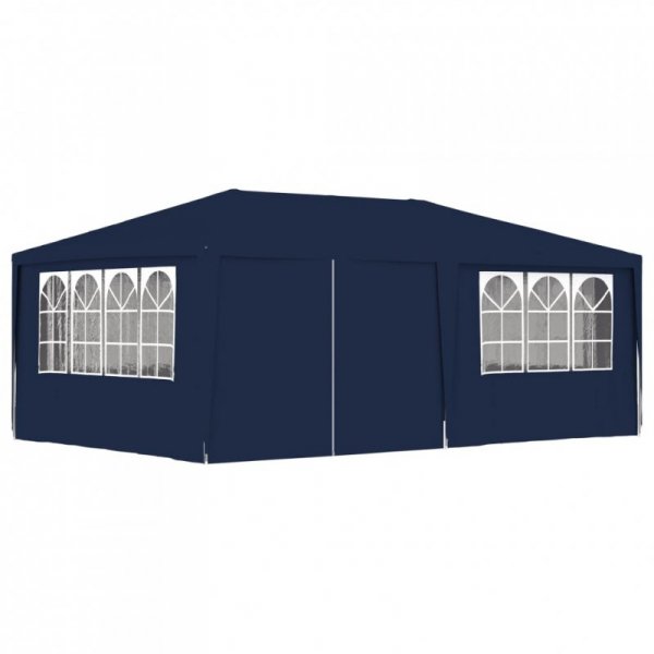 Namiot imprezowy ze ściankami, 4x6 m, niebieski, 90 g/m²