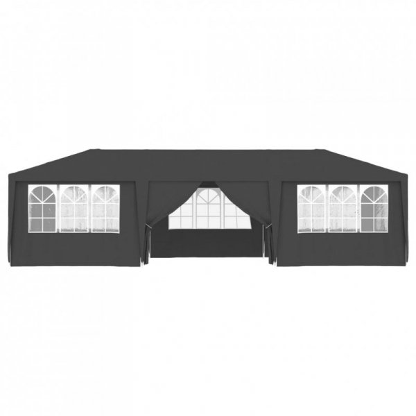 Namiot imprezowy ze ściankami, 4x9 m, antracytowy, 90 g/m²