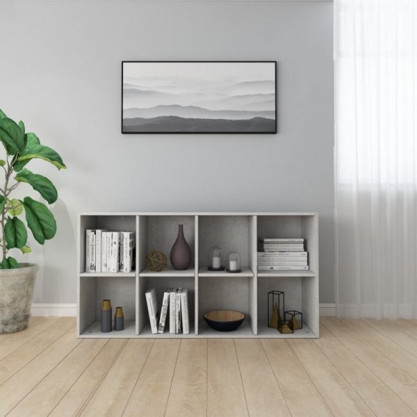 Regał na książki/szafka, betonowy szary, 66x30x130 cm