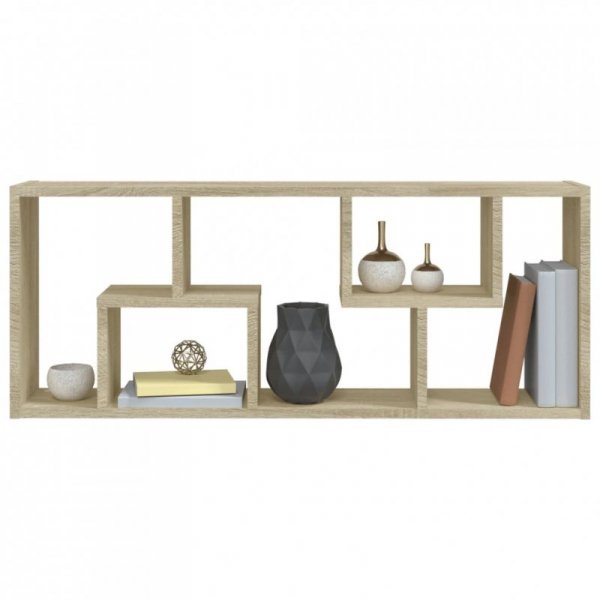 Półka ścienna, dąb sonoma, 36x16x90 cm, materiał drewnopochodny