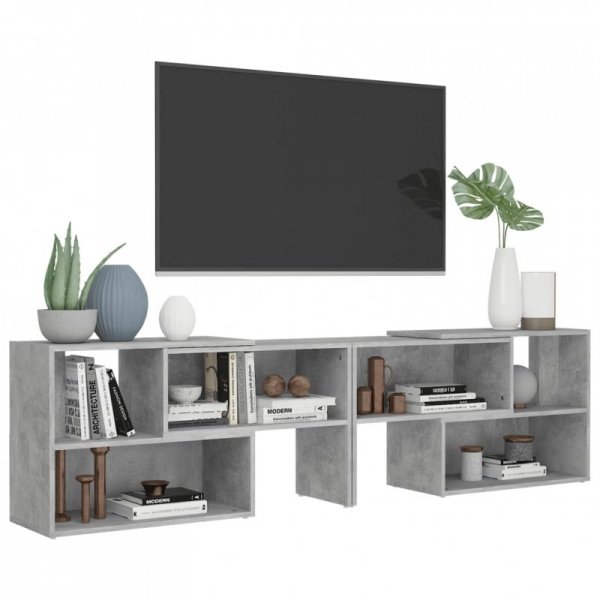 Szafka pod TV, szarość betonu, 149x30x52 cm