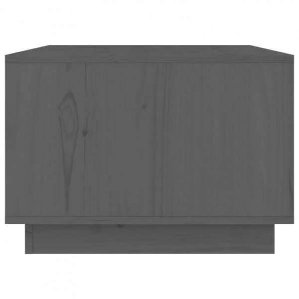 Stolik kawowy, szary, 80x50x35 cm, lite drewno sosnowe