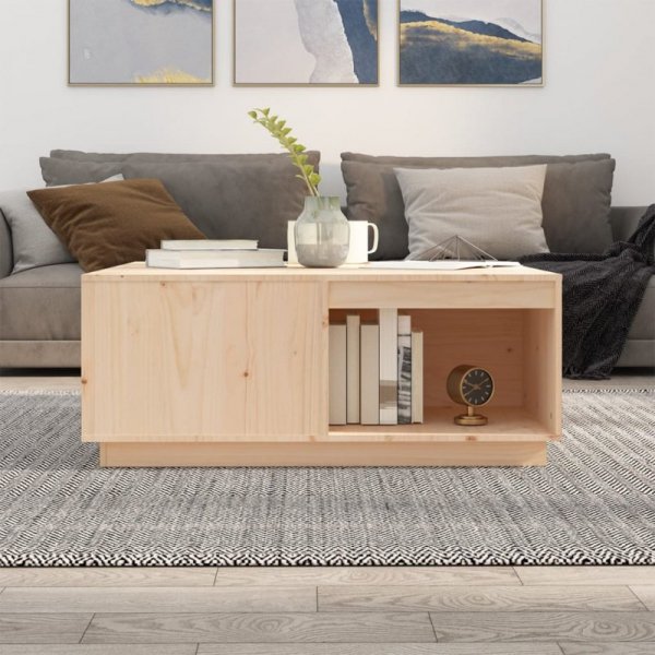 Stolik kawowy, 100x100x40 cm, lite drewno sosnowe