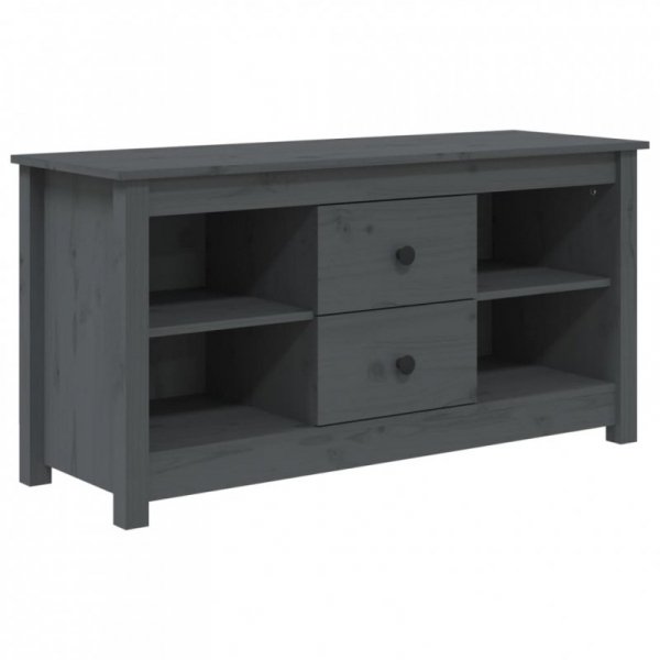 Szafka pod telewizor, szara, 103x36,5x52 cm, drewno sosnowe