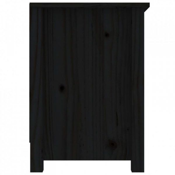 Szafka pod telewizor, czarna, 103x36,5x52 cm, drewno sosnowe