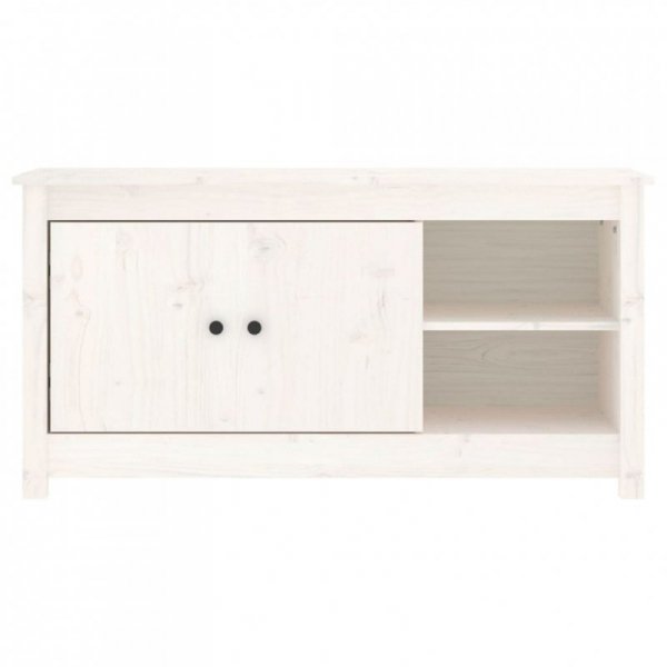 Szafka pod telewizor, biała, 103x36,5x52 cm, drewno sosnowe