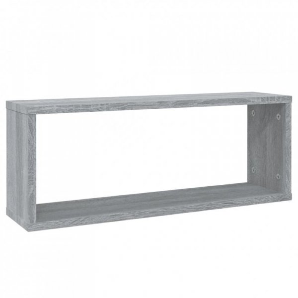 Półki ścienne, 4 szt., szary dąb sonoma, 60x15x23 cm