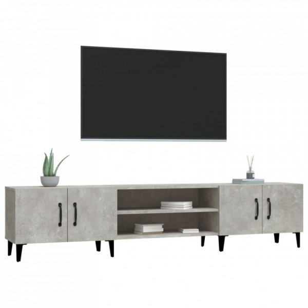 Szafka pod TV, szarość betonu, 180x31,5x40 cm