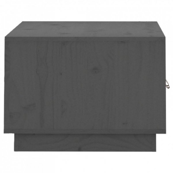 Stolik kawowy, szary, 80x50x35 cm, lite drewno sosnowe