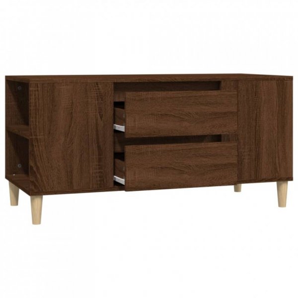 Szafka pod TV, brązowy dąb, 102x44,5x50 cm