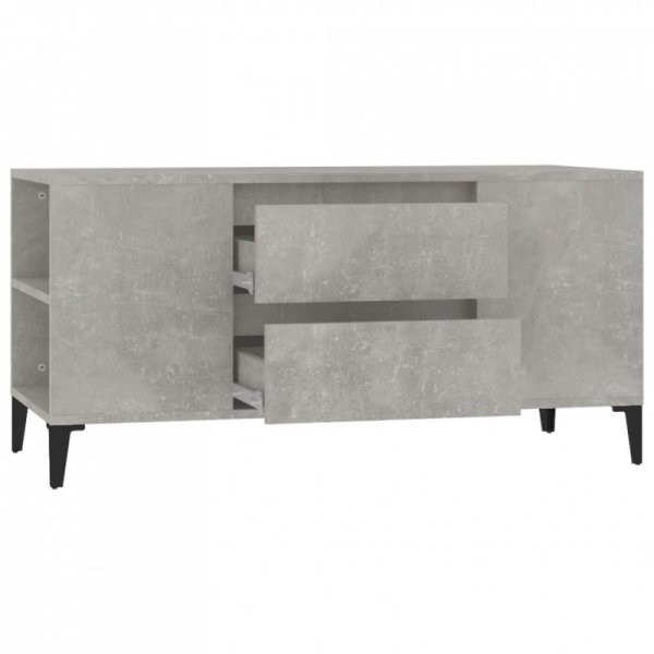 Szafka pod TV, szarość betonu, 102x44,5x50 cm