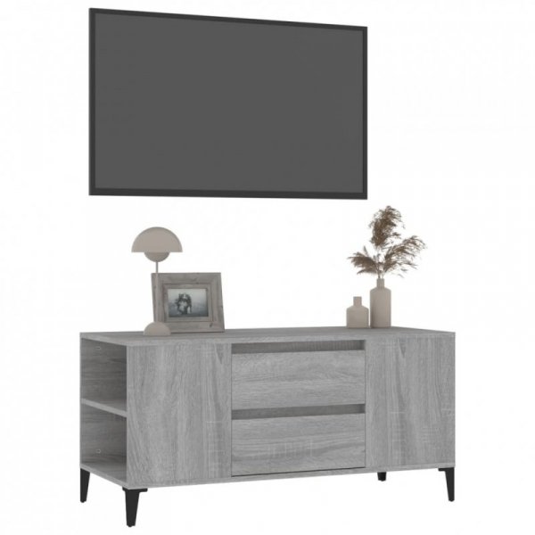 Szafka pod TV, szary dąb sonoma, 102x44,5x50 cm
