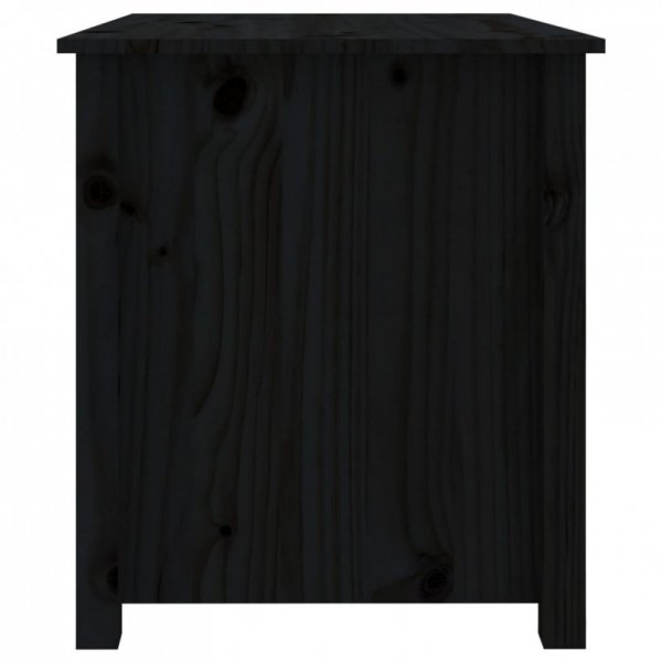 Stolik kawowy, czarny, 71x49x55 cm, lite drewno sosnowe