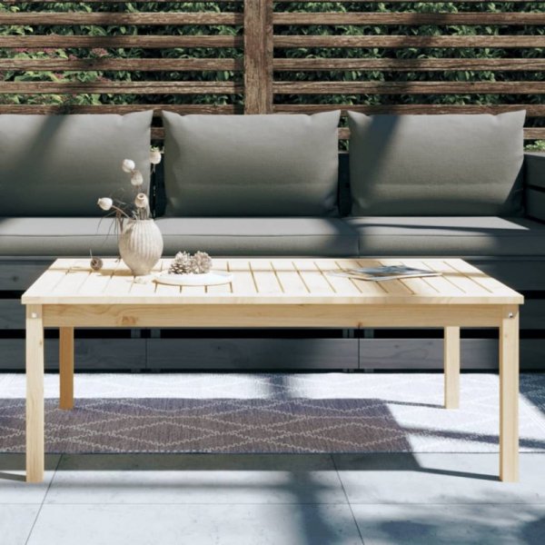 Stolik ogrodowy, 121x82,5x45 cm, lite drewno sosnowe