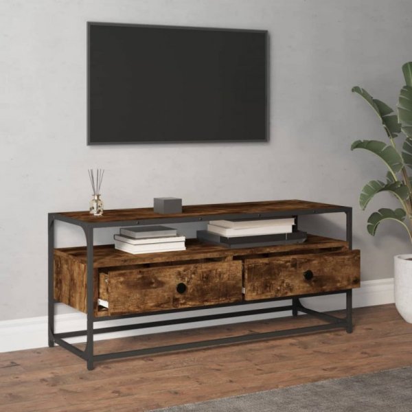 Szafka pod TV, przydymiony dąb, 100x35x45 cm