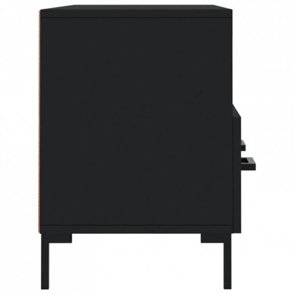 Szafka pod TV, czarna, 102x36x50 cm, materiał drewnopochodny