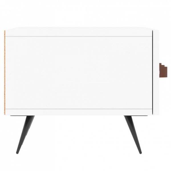 Szafka pod TV, biała, 150x36x30 cm, materiał drewnopochodny