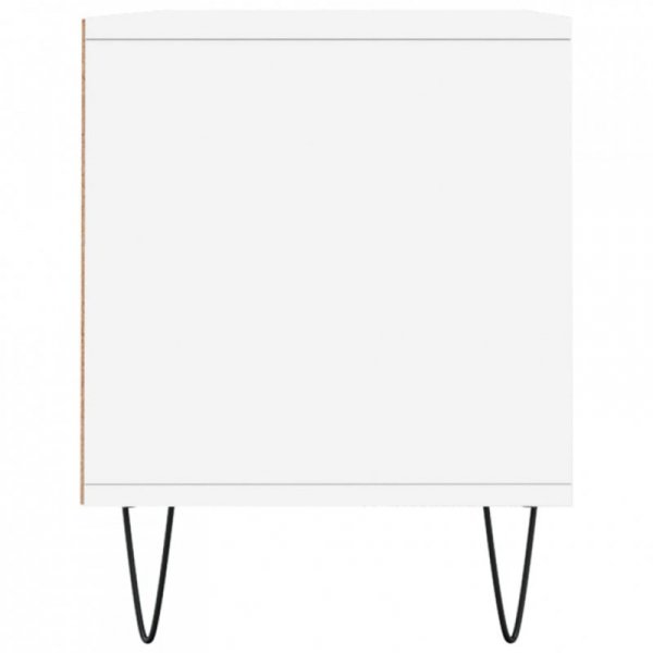 Szafka pod TV, biała, 100x34,5x44,5 cm, materiał drewnopochodny
