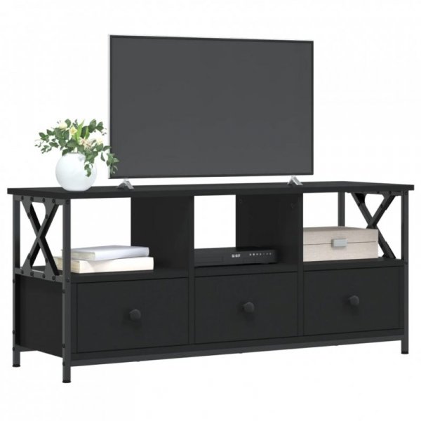 Szafka pod telewizor, czarna, 102x33x45 cm