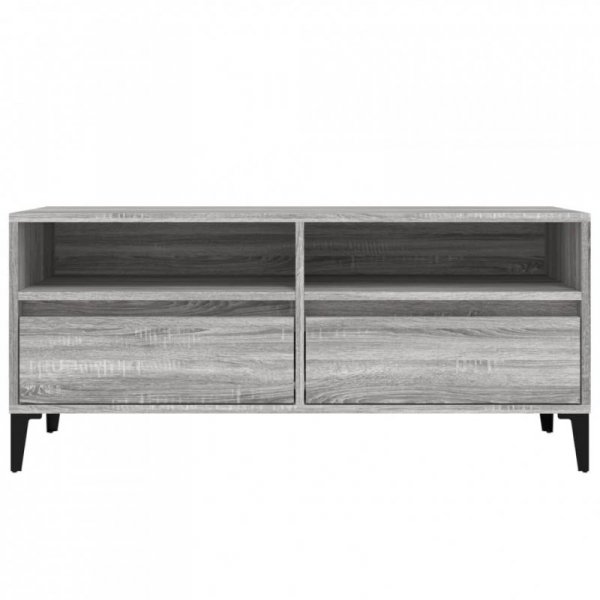 Szafka pod TV, szary dąb sonoma, 100x34,5x44,5 cm