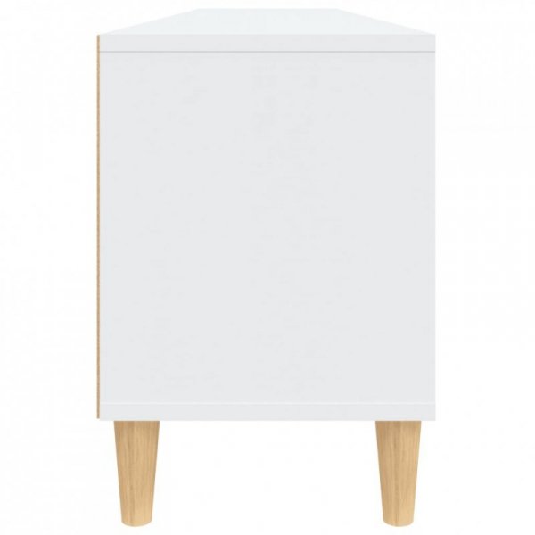 Szafka pod TV, biała, 150x30x44,5 cm, materiał drewnopochodny