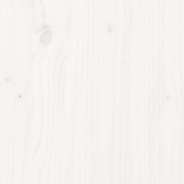 Leżak, biały, 205x80x31,5 cm, lite drewno sosnowe