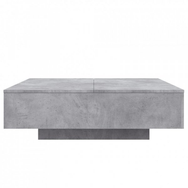 Stolik kawowy z oświetleniem LED, szarość betonu, 100x100x30 cm