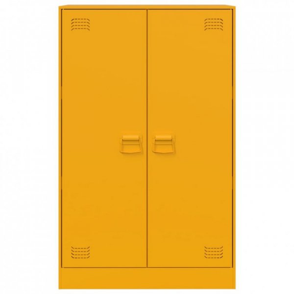 Szafka boczna, musztardowa, 67x39x107 cm, stal