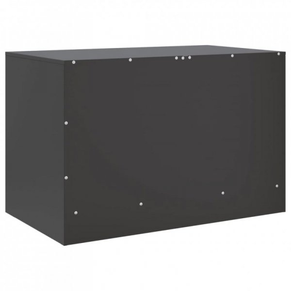 Szafki pod telewizor, 2 szt., czarne, 67x39x44 cm, stalowe